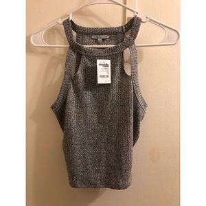 Charlotte Russe grey crop top